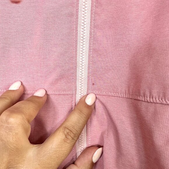 Columbia Pink High-Neck Swing Windbreaker Coat XL - Picture 10 of 11